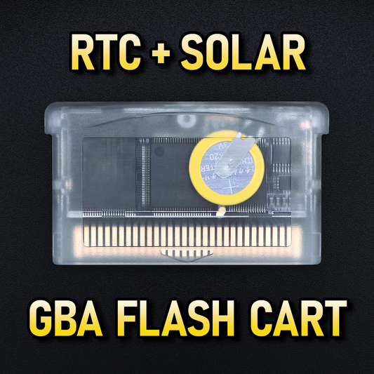 Single ROM 32MB reflashable Gameboy Advance game cartridge (RTC + solar)